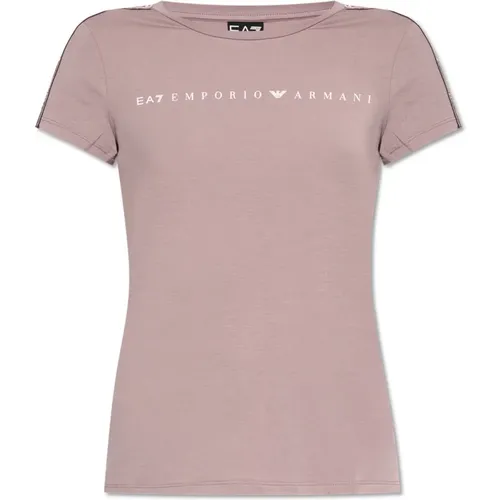 T-Shirt aus der Kollektion , Damen, Größe: S - Emporio Armani EA7 - Modalova