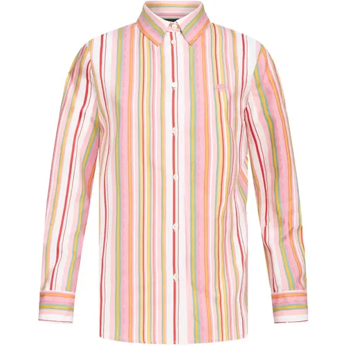 Pink Striped Cotton Shirt , female, Sizes: M, XS, L, S - ETRO - Modalova