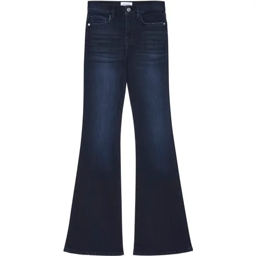 Hoch geschnittene Flare Jeans , Damen, Größe: W30 - Frame - Modalova