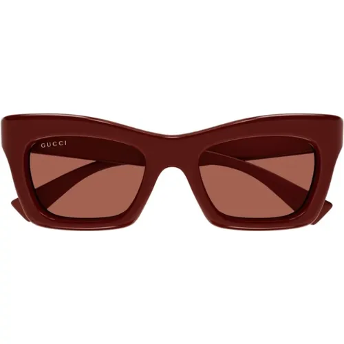 Cat Eye Sonnenbrille Rote Gläser , Damen, Größe: ONE Size - Gucci - Modalova