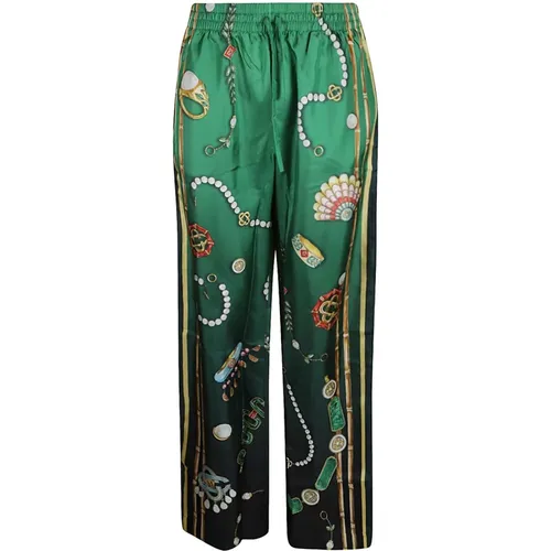 Silk Pyjama Trousers Jewelry Box , male, Sizes: XL, L - Casablanca - Modalova