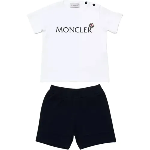 Kinder Baumwoll T-Shirt und Shorts Set - Moncler - Modalova