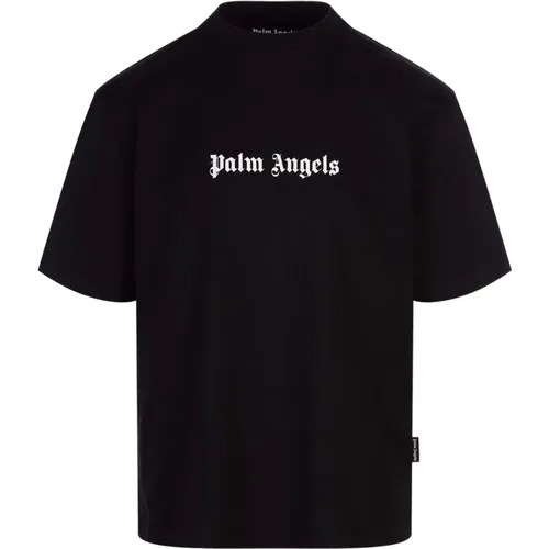 Cotton T-shirt with Printed Logo , male, Sizes: XL, S, L, M, XS, 2XL - Palm Angels - Modalova