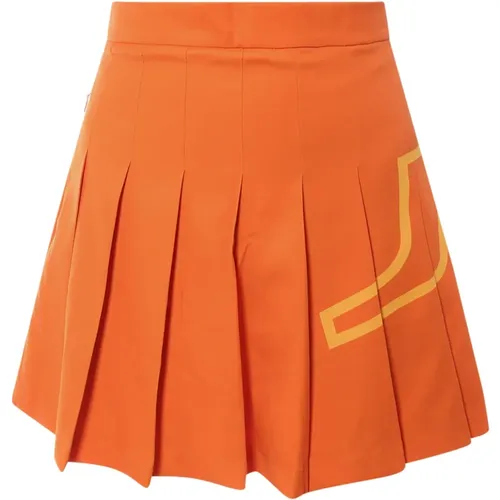 Skirt with Button and Zip Closure , female, Sizes: S, M - J.LINDEBERG - Modalova