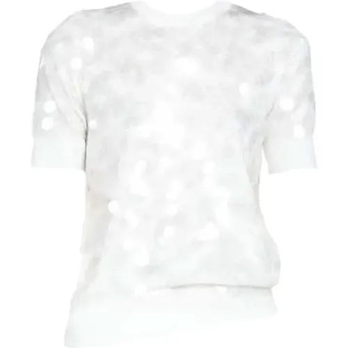 Sequin Cotton T-Shirt - , female, Sizes: XL - N21 - Modalova