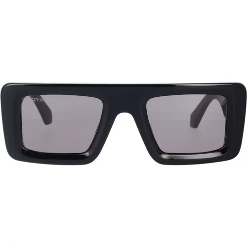 Seattle 11007 Schwarze Sonnenbrille , unisex, Größe: 50 MM - Off White - Modalova