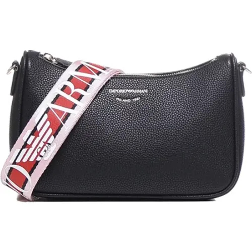 Schwarze Baguette Mini Tasche mit Logo , Damen, Größe: ONE Size - Emporio Armani - Modalova