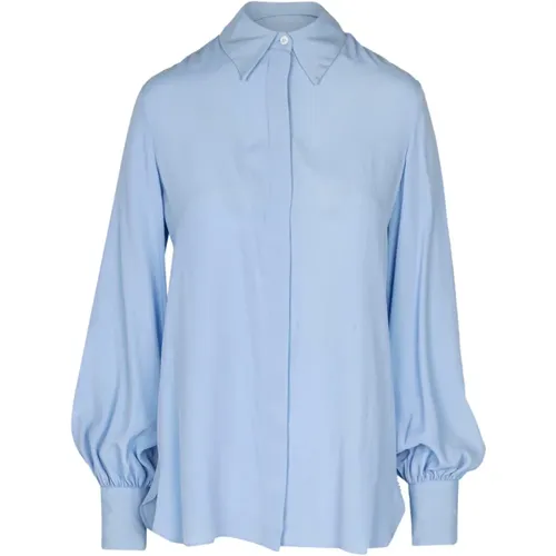 Silk Shirt with Classic Collar , female, Sizes: 2XS - Ottod'Ame - Modalova