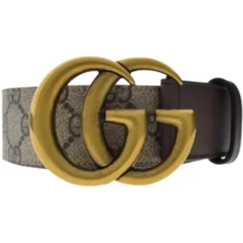 Monogram Print Leather Belt for Women , female, Sizes: 90 CM - Gucci - Modalova