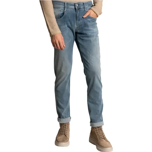 Wiederholung Jeans, 88% Baumwolle, 8% Polyester, 4% Elasthan , Herren, Größe: W31 L32 - Replay - Modalova