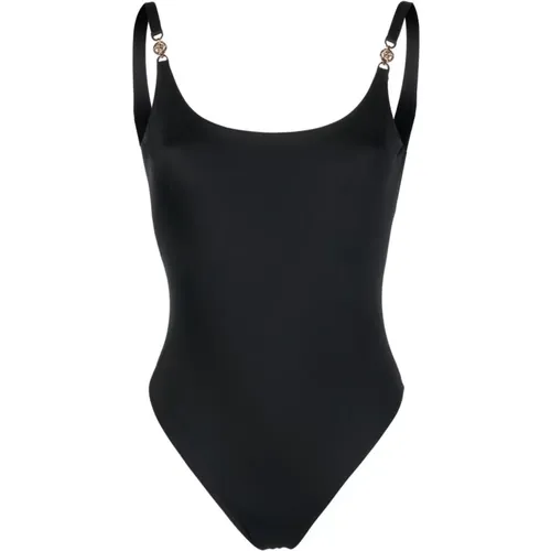 Greca-Detail Scoop Swimsuit , female, Sizes: 2XL, XL, M, L - Versace - Modalova