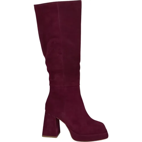 Square Toe Leather Ankle Boots , female, Sizes: 3 UK, 6 UK, 4 UK, 5 UK - Alma en Pena - Modalova