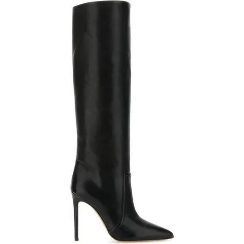 Stilvolle Stiefel,Schwarze Lederstiefel mit 11 cm Absatz - Paris Texas - Modalova