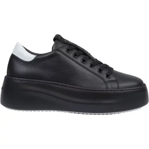 Leather Sneakers with White Trim and 6cm Platform , female, Sizes: 7 UK - Vic Matié - Modalova