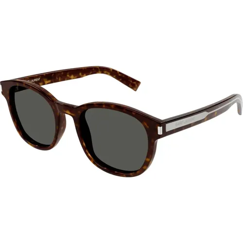 SL 620 Sunglasses in Havana/Light Grey , unisex, Sizes: 52 MM - Saint Laurent - Modalova