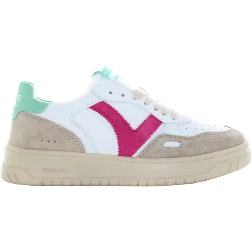 Sneakers in White and Pink , female, Sizes: 8 UK, 7 UK - Victoria - Modalova