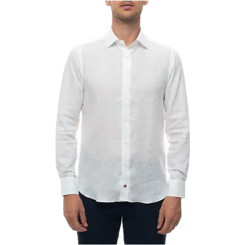 Italienisches Leinenkleid Hals Shirt , Herren, Größe: 5XL - Càrrel - Modalova