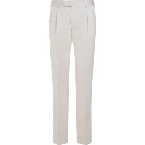 Cotton Pants Front Zipper , male, Sizes: L - Brioni - Modalova
