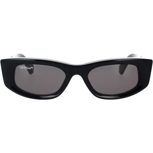 Irregular Design Sunglasses in Glossy , unisex, Sizes: 51 MM - Off White - Modalova