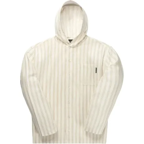 Striped Linen Hooded Long Sleeve , male, Sizes: M - Daily Paper - Modalova
