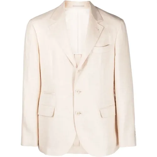 Linen Jackets , male, Sizes: L, 2XL, XL - BRUNELLO CUCINELLI - Modalova