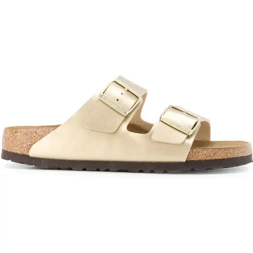 Golden Arizona Narrow Sandals , female, Sizes: 3 UK, 2 UK, 6 UK, 7 UK, 5 UK, 4 UK - Birkenstock - Modalova