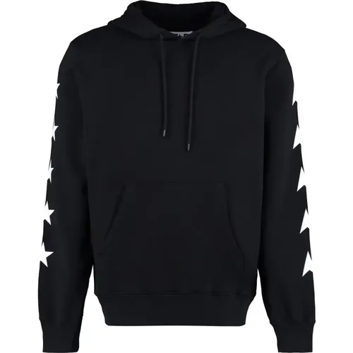 Bedruckter Ärmel Baumwollhoodie , Herren, Größe: XL - Golden Goose - Modalova