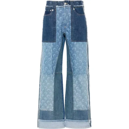 Blaue Wide Leg Jeans für Frauen - Marine Serre - Modalova