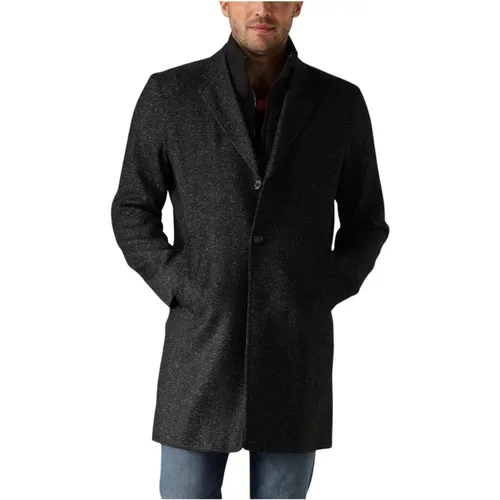 Boss , Eleganter H-Hyde-Bib-234 Mantel , Herren, Größe: L - Boss Black - Modalova