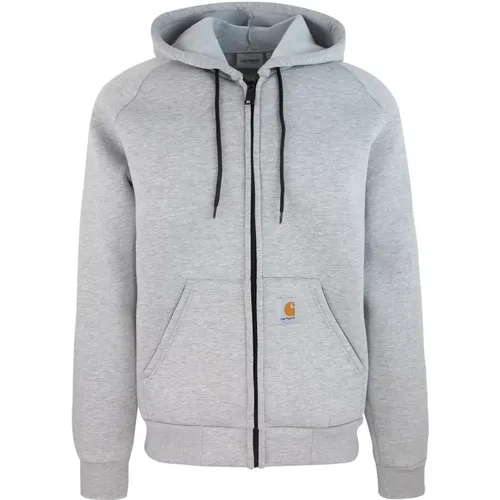 Grey Hooded Jacket Waterproof Soft Cotton , male, Sizes: XS - Carhartt WIP - Modalova