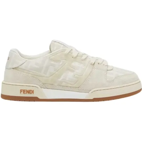 White Match Sneakers , female, Sizes: 7 UK, 6 UK - Fendi - Modalova