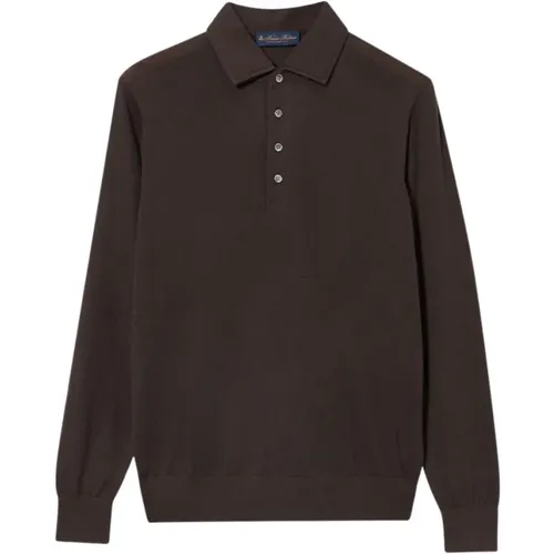 Woll-Kaschmir Polo Pullover , Herren, Größe: L - Brooks Brothers - Modalova