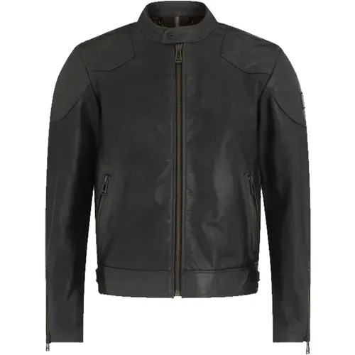 Legacy Outlaw Waxed Leather Jacket , male, Sizes: L, 3XL - Belstaff - Modalova