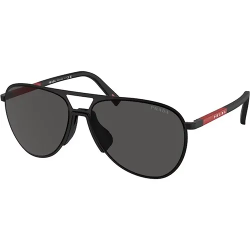 Stylish Sunglasses with Dark Grey Lenses , male, Sizes: 59 MM - Prada - Modalova