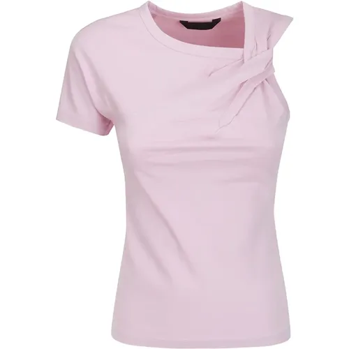 Short Sleeve Unbalanced T-Shirt , female, Sizes: 2XS - Juun.J - Modalova