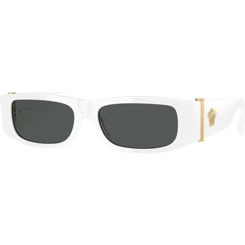 Stylish Sunglasses in Blue Shade , male, Sizes: 55 MM - Versace - Modalova