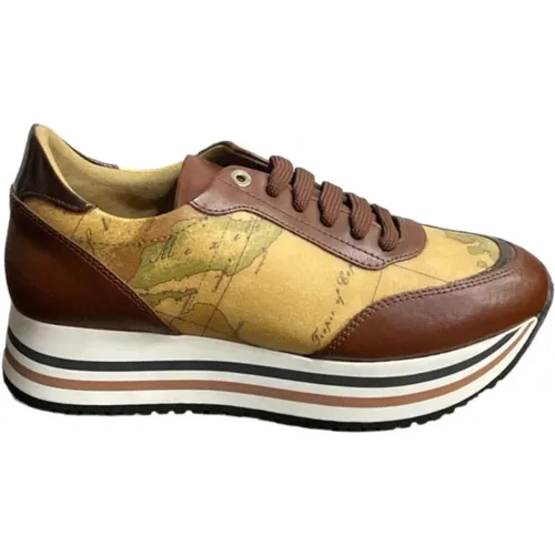 Geo Classic Brown Sneakers , female, Sizes: 5 UK, 2 UK, 3 UK, 7 UK - Alviero Martini 1a Classe - Modalova