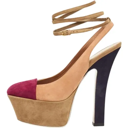 Pre-owned Suede heels , female, Sizes: 4 UK - Yves Saint Laurent Vintage - Modalova