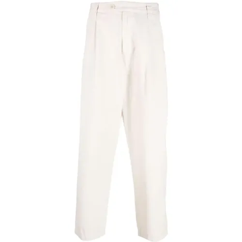 Cotton Trousers with Button/Zip Closure and Multiple Pockets , male, Sizes: XL - A.p.c. - Modalova