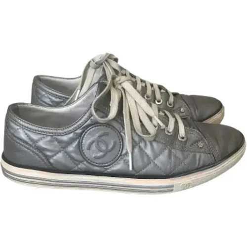 Pre-owned Leather sneakers , female, Sizes: 4 1/2 UK - Chanel Vintage - Modalova