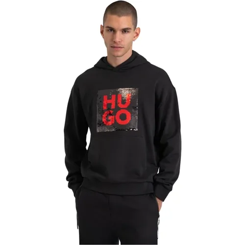 Baumwoll-Hoodie mit Stil , Herren, Größe: L - Hugo Boss - Modalova