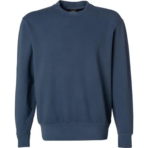 Blaue We Dye Pullover Regular Fit - Hugo Boss - Modalova