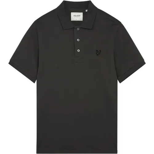 Tonal Eagle Polo Shirt Grey Cotton , male, Sizes: XL, L, M, S - Lyle & Scott - Modalova