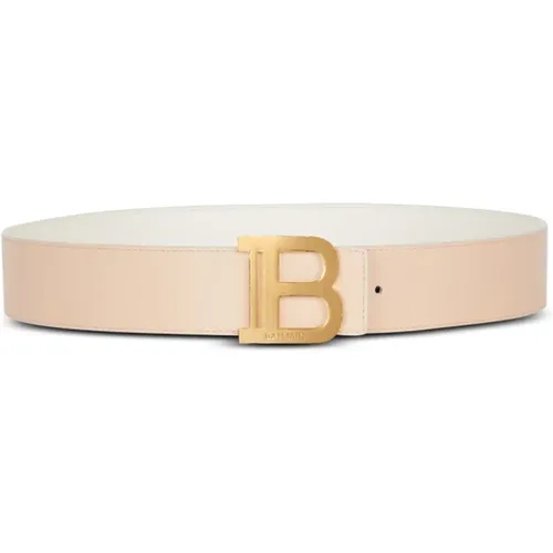 Wendegürtel B-Belt aus Leder , Damen, Größe: 75 CM - Balmain - Modalova