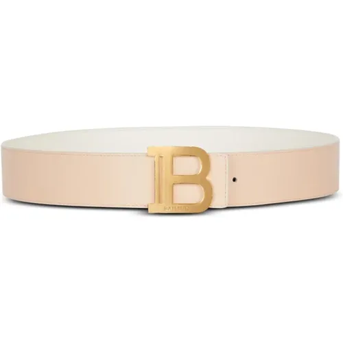 Wendegürtel B-Belt aus Leder , Damen, Größe: 90 CM - Balmain - Modalova