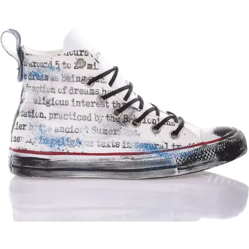 Handgefertigte Weiße Sneakers Maßgeschneiderte Schuhe , Herren, Größe: 39 EU - Converse - Modalova