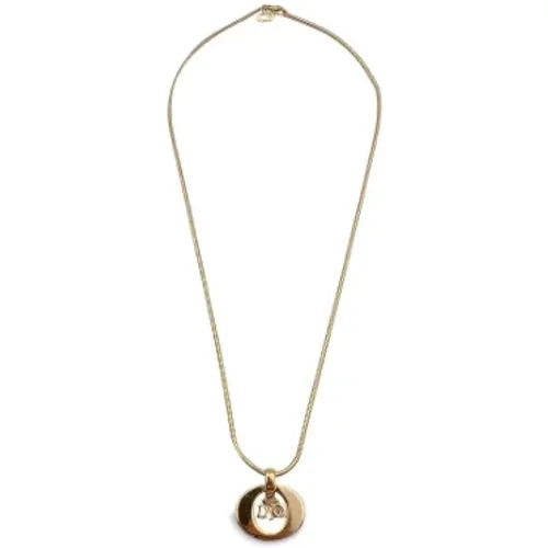 Pre-owned Metal necklaces , female, Sizes: ONE SIZE - Dior Vintage - Modalova