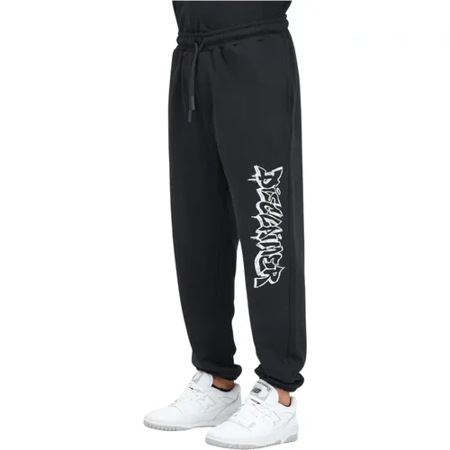 Sportliche Schwarze Logo Print Hose - Disclaimer - Modalova