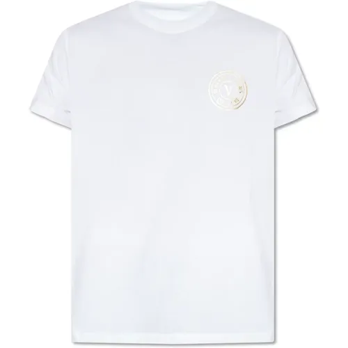T-Shirt mit Logo , Herren, Größe: M - Versace Jeans Couture - Modalova