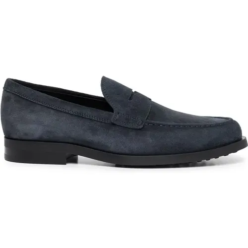 Blaue Flache Schuhe Gommino Stil , Herren, Größe: 41 1/2 EU - TOD'S - Modalova